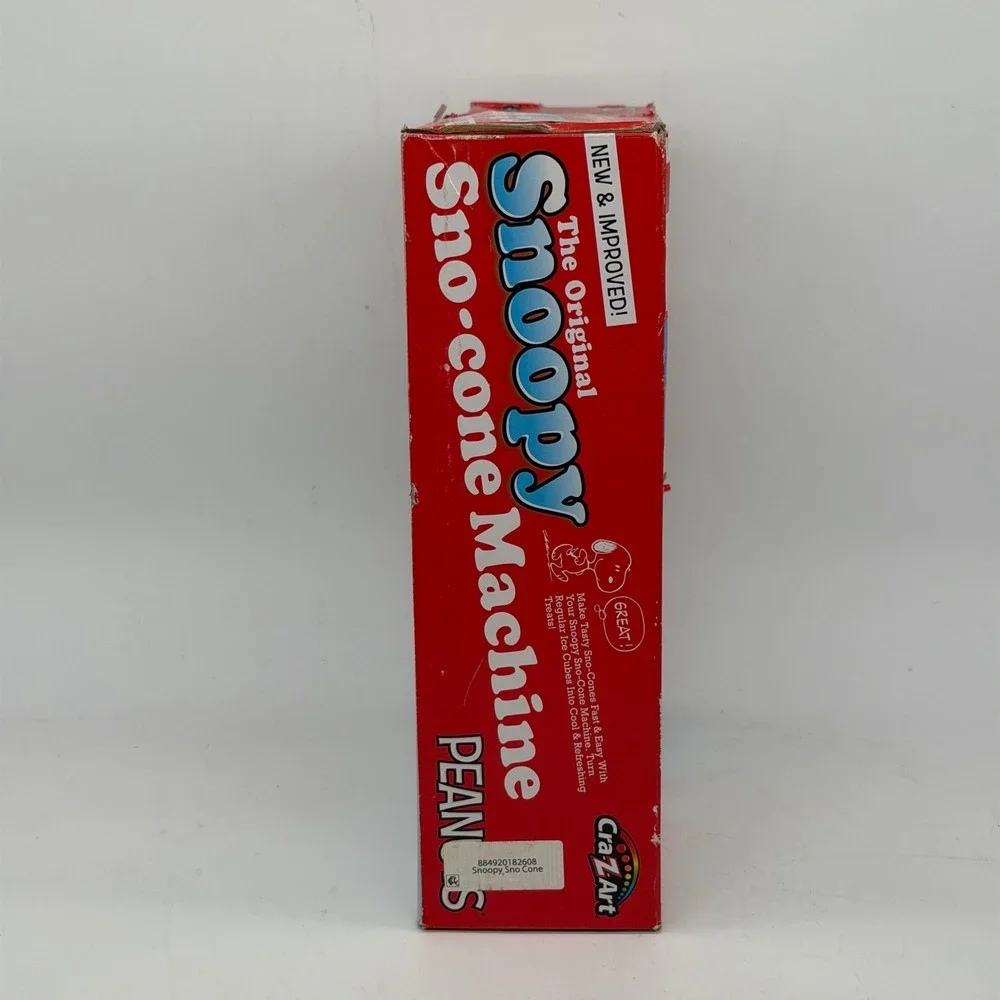Cra-Z-Art Peanuts Snoopy Sno-cone Machine with 4-Flavor Refill Pack Set NEW